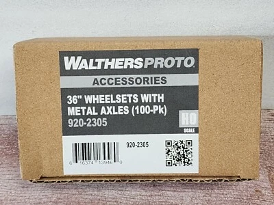 Walthers Proto 920-2305 36" Turned Metal Wheels with Metal Axles 100 Pack HO - Image 1 of 2