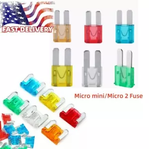 30 Stck. Micro2/Mini Drahtklinge Sicherungen Set Sortiment 5A 10A 15A 20A 25A 30A Kit - Bild 1 von 12