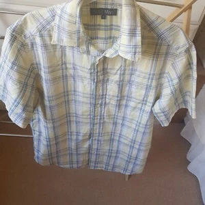 M&S Man Yellow Mix Cotton Short Sleeve Shirt. Size Small - Picture 1 of 3