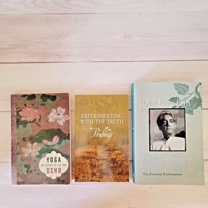 Spirituality Books Lot of 3 Prabhuji Krishnamurti Osho Meditation Yoga - Picture 1 of 10