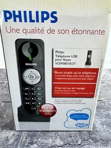 Philips VOIP0801B/37 Skype Travel Phone (Travel Case Included) - Afbeelding 1 van 6