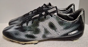 adidas F10 FG - Core Black/Silver Soccer Futbol Cleats B34860 Men's Size 10 - Picture 1 of 9