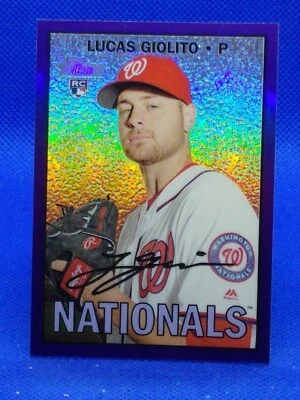 LUCAS GIOLITO 2016 Heritage High Number #514 Chrome Purple Refractor Rookie RC - Image 1 of 2