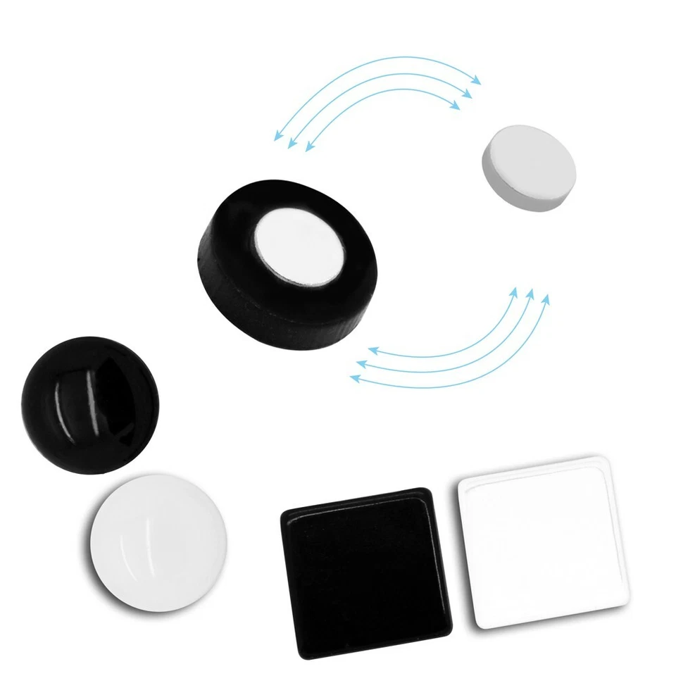 Fake Plug Magnet  Expander schwarz weiß Fakeplug rund eckig Ohrring ohne Ohrloch - Bild 1 von 1