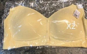 Yellow Daisy Bra Womens Size 2XL Stretch Snap Front Wide Band New - Picture 1 of 1