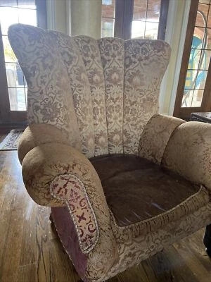 Vintage Jeff Zimmerman French Provincial Style Channel Back Armchair - Image 1 of 4