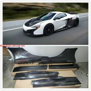 Real Carbon Fiber Sideskirts Side Skirt Lip For McLaren MP4-12C 650S 675LT Style - Picture 1 of 12