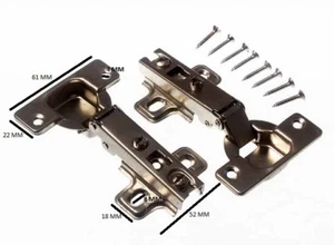 Muelle Armario Bisagra 35mm 95d Placa Cruciforme BZP Acero Deslizable U. 2 Pares - Imagen 1 de 1