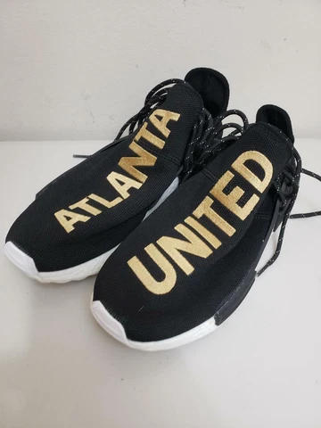 Atlanta United Sneakers M 10.5 Black/Gold By DA1 Gently Used Five Stripes Shoes Cover