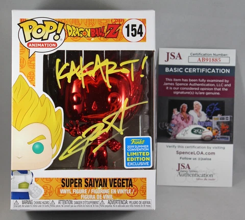 CHRIS SABAT SIGNED SUPER SAIYAN VEGETA FUNKO POP FIGURE DRAGON BALL Z JSA COA Cover