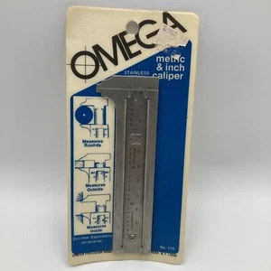 Vintage Omega Messschieber Edelstahl metrisch Zoll SAE NOS - Bild 1 von 3