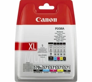 Genuine Original Canon PGI-570XL & CLI-571 Multipack MG5750 MG5751 MG5752 - Picture 1 of 24