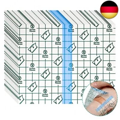 TOPBELIEF Duschpflaster, 20 Stück Folienverband, 10 x 12 cm Wasserdichtes Pflaster,