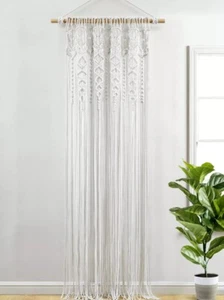Lush Decor Boho Macrame Textured Cotton Window Curtain - Picture 1 of 2