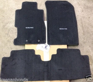 Alfombrillas negras originales OEM Honda Civic 2 puertas/4 puertas 2001-2005 S5P - Imagen 1 de 1