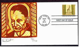 Scott 4971 FDC Martin Ramirez artista cervo Dave Curtis cachet firmato 7 di 10 - Foto 1 di 2