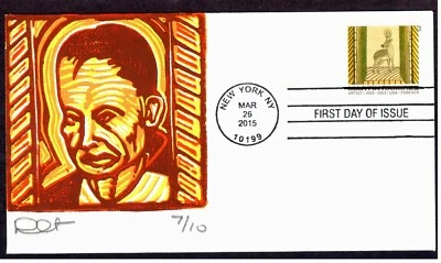 Scott 4971 FDC Martin Ramírez Artista Ciervo Dave Curtis Cachet Firmado 7 de 10 Foto 1 de 2