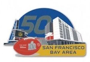 NFL Super Bowl 50 Collector Logo Lapel Pin Broncos vs Panthers - Picture 1 of 1