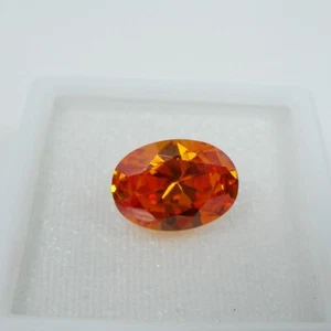 14x10mm Oval Golden Orange Citrine Colour Loose Created Gemstone, 10.20 carats - Picture 1 of 7