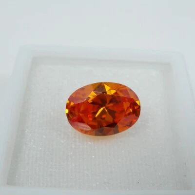 14x10mm Oval Golden Orange Citrine  Colour Loose Created Gemstone, 10.20 carats - Image 1 of 4