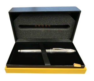 Cross Townsend Sterling Silver Rollerball Pen Made In USA W/ Dots New In Box 655 - Picture 1 of 2
