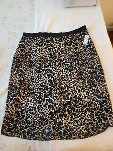 NWT- Dressbarn Animal Leopard Print Skirt. Lined.Size 2X. Stylish & Versatile. - Picture 1 of 4