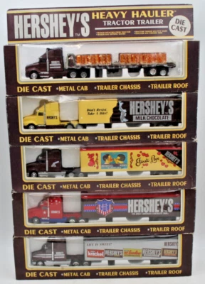 5pc 1992 K-LINE Hershey's Heavy HAULER TRACTOR TRAILER Set 1/48 Semi New Orig Bx - Image 1 of 4