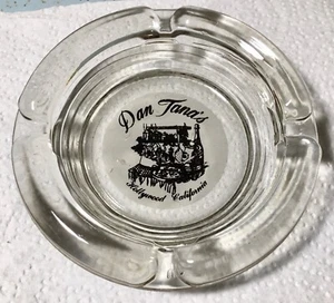 VINTAGE DAN TANA'S RESTAURANT HOLLYWOOD CALIFORNIA 4" KLARGLAS ASCHENBECHER - Bild 1 von 8