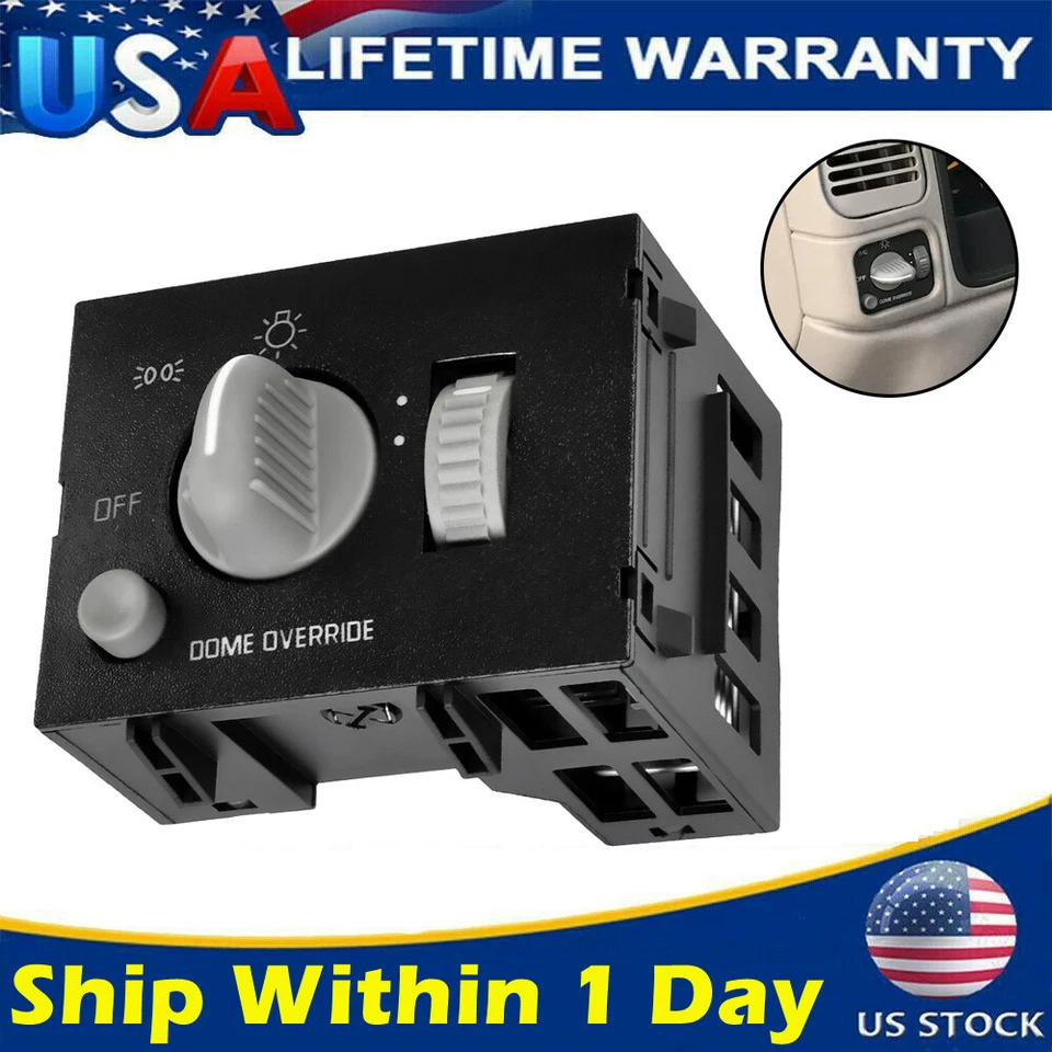 Interruptor de luz de estacionamiento para camioneta Chevy GMC 1995-99 15013005 montado en el tablero Foto 1 de 4