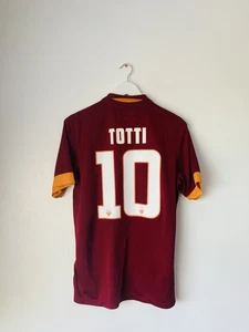 Roma Home Football Shirt 2014/15 Medium Totti Original Soccer Jersey - Picture 1 of 10