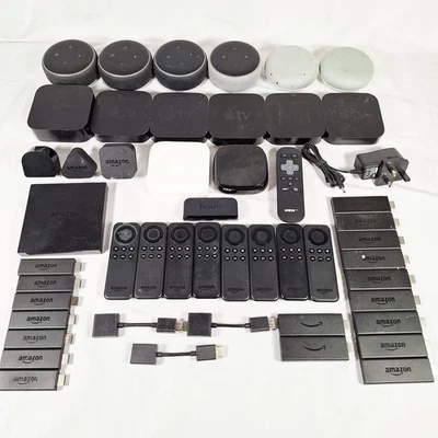 Large Bundle of Amazon Fire TV Apple TV Echo Dot Google Nest Mini NowTV UNTESTED - Image 1 of 4
