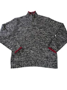 Nautica Pullover Herren XL Wolle schwarz 1/4 Zip Mock Neck Strick Jacke Nautica Jeans Co - Bild 1 von 13