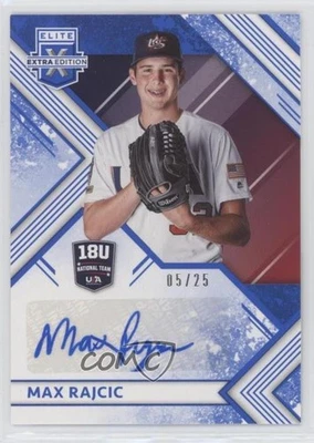 2018 Elite Extra Edition 18U National Team Signatures Blue /25 Max Rajcic Auto - Image 1 of 2