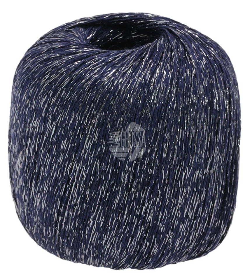 Wolle Kreativ! Lana Grossa - Brillino - Fb. 12 nachtblau/silber 25 g - Bild 1 von 1