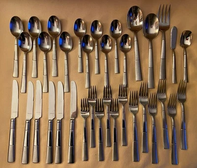 ECHO Oneida 18/10 Stainless Steel Silverware Flatware 35pcs Service For 6 - Image 1 of 4
