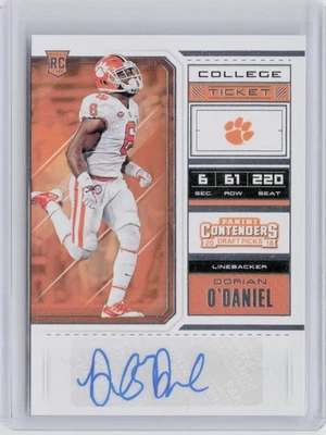 2018 Panini Contenders Draft Picks Dorian O'Daniel AU #146 Tigers - Image 1 of 2