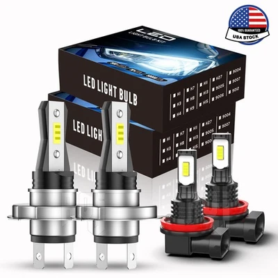 For Mitsubishi Mirage g4 2021-2024 LED Headlight Hi/Low Beam Fog Light 4X Bulbs+ Foto 1 de 4