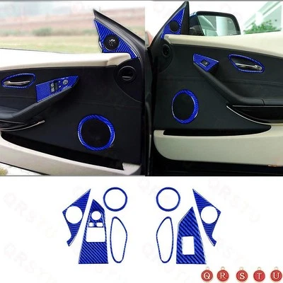 Juego de cubierta de panel de puerta de fibra de carbono azul 9 piezas para BMW Serie 6 E63 E64 2004-10 Foto 1 de 4