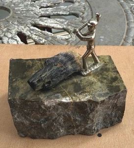 Mining Souvenir Quartz with Amethyst Smoky Quartz Base. See Photos. Unusual. - Foto 1 di 6