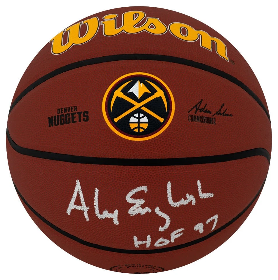 Baloncesto Wilson NBA firmado por Alex English Nuggets Logo con HOF'97 - (CERTIFICADO DE AUTENTICIDAD SCHWARTZ) Foto 1 de 1