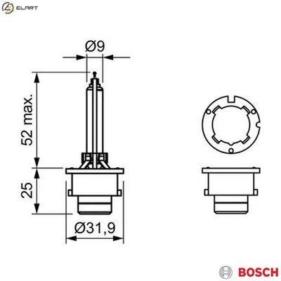 BULB SPOTLIGHT 1 987 302 906 FOR MITSUBISHI OUTLANDER/II/SUV/III/Van PAJERO/Mk - Image 1 of 4