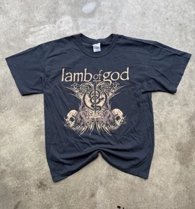 Vintage Lamb Of God “Wrath” Skulls Tour Band Tee Concert T-Shirt Grunge Y2K 2010 - Picture 1 of 8