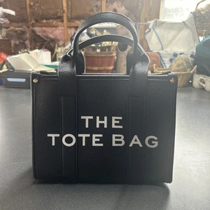 The Tote Bag - Black Faux Leather Small - Picture 1 of 8