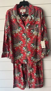 Printfresh Holly Jolly Bagheera - Long PJ Set - Ruby - Medium NWT - Picture 1 of 10