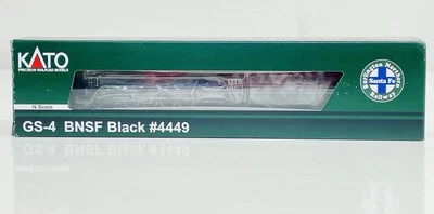 Kato N BNSF Excursion Black GS-4 Steam Locomotive #4449 126-0312 New - Image 1 of 4