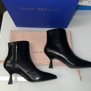 Decolte eleganti Stuart Weitzman Melena 75 nere in pelle con tacco donna taglia 7 M - Foto 1 di 5