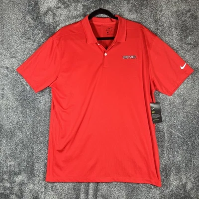Ohio State Camisa Para Hombres Grande Roja NCAA Fútbol Dri Fit Victoria Polo Sólido Nike Foto 1 de 4