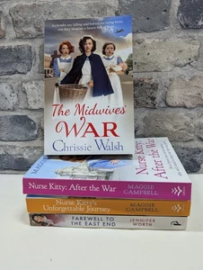 Women's Fiction Book Bundle x4 Historical Romance Paperback Nursing - Imagen 1 de 7