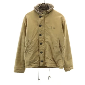 NAVY DEPARTMENT Toyo Enterprise N-1 Deck Jacket S Giallo Beige Uomo - Foto 1 di 9