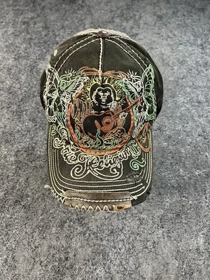 Gorra de colección True Religion correa de cuero envejecido alas de Buda Y2K rara Foto 1 de 4